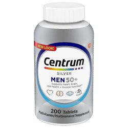 Centrum sølv mænd 50+ multivitamin kosttilskud, tabletter, 200 ea