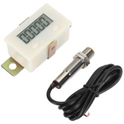Elektroninen laskuri 5-numeroinen LCD-näyttö Magneettinen induktiolyöntilaskuri sisäänrakennettu akku HX?5A
