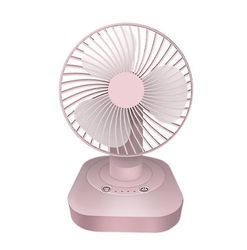 Coosilo Quiet Desktop Fan, 3-stop High Wind Mini Usb Fan roterer omkring 120 Pink
