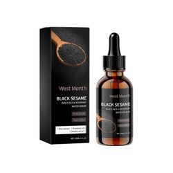 Musta seesamihiusöljy - 30 ml seesamiöljyä hiusten kasvuun, rasvaton Black Sesame Hair Repair Sense, orgaaninen hiusten kasvuöljy, joka on valmiste...