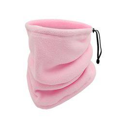 Vinter Træk Reb Shake Grain Velvet Hals Tørklæde Udendørs Cykling Varm Bib Tørklæde Maske Pink
