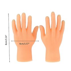 1 par blød vinyl mini finger fødder dukker lille venstre højre hånd kostume til spil fest Halloween