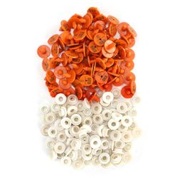 100 sarjaa kanin korvamerkkejä, numeroituja korvamerkkejä, eläinten tunnistustarroja, maatilan tarvikkeita kuten kuvassa näkyy