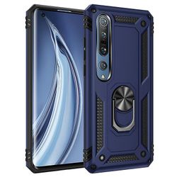 Stødsikker rustning sag for redmi k30/k30 5g med støttefod all inclusive dække blå rpc3166