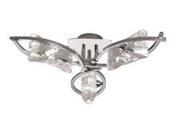 Inspired Lighting Kromo Semi Flush Loft 3 Lys G9, Poleret Krom