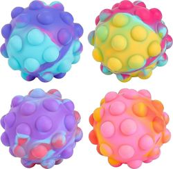 Lertenys Fidget Ball Popper, 3D-paineenvastainen puristuspallo BPA-vapaa elintarvikelaatuinen silikoni aistinvaraiset lelut stressipallot
