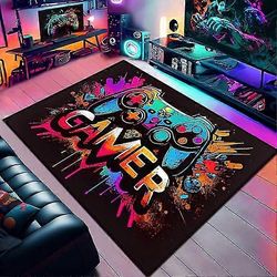 Mianyangtingjunlieshangmao Vendor Pelialueen matot pojille Viileä pelityyli Makuuhuone Pelaajamatto Poikien huoneen sisustus Videopelit Makuuhuonee...