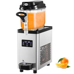 Vevor Kommerciel slushy maskine, 6L / 1.6 gallons 25 kopper enkeltskål, 705W 220V, rustfrit stål