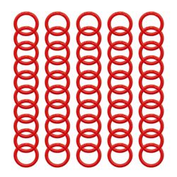 50kpl värikkäitä ympyrärengas leikekirjan sidontasolki vanne siderenkaat irtolehdelle, 15/20/28/40mm Punainen 28mm