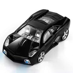 Söpö ergonominen langaton hiiri auto 3D 1000DPI Mini Gamer Hiiri USB Optinen Tietokonepeli Mause PC:lle Kannettava Lapsi Lahja Musta