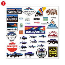 Outdoor Tide Brand Patagonia/chums Tarrat Kannettava tietokone Lumilauta Kypärä tarra E