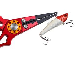 Handuo Aluminium Fisketang, Split Ring Tool & Fiskeredskaber Tilbehør rød