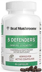Real Mushrooms Oikeat sienet 5 Defenders orgaaninen sieniuute 90 korkkia