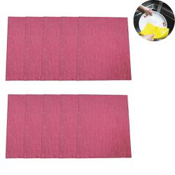Kissqiqi Karklude,10 Pack, Genanvendelige, absorberende håndklæder til køkken Rød