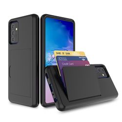 Sajygv Tegnebog med 3 kreditkortpladser, skjult lommetaske til Samsung Galaxy A52 5g 4g A72 4g 5g Sort til Galaxy A52 5G For Galaxy A52 5G
