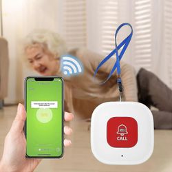 Wifi-hoitajan soittopainike vanhuksille kotona sovellusilmoituksella, vanhusten seuranta, hoitajan pager, vanhusten elämän hälytysjärjestelmät, ei ...
