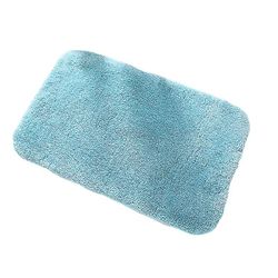Eveltek Badeværelse tæpper Blød absorberende skridsikker fluffy tyk bademåtte til badekar Blå 60CM*110CM