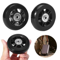 Yuzee 2 Pakkaus Matkalaukun vaihtopyörät Kumi kääntyvä pyörä pyörät Laakerit Korjaussarjat 60mmx18mm