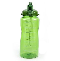 Lauwodun 2.2l Gradient Color Høj temperatur resistente Plastic Cup Straw Bounce Fitness Udendørs Sport Stor kapacitet Vandflaske avocado grøn