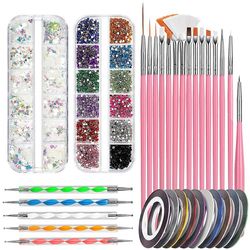 Grape Pp 20pcs Neglebørster, Nail Art Pensler Sæt, Akryl Nail Art Børster