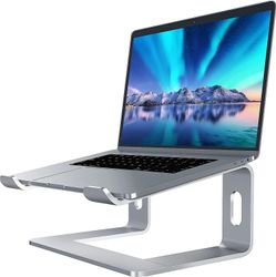 Aluminium Tablet Laptop Stand Notebook Beslag Ergonomisk Elevator Holder Kølestativ Sølv