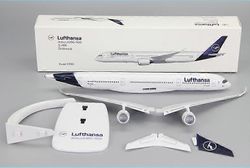 26.8CM 1:250 Muovi Saksa Air Lufthansa Airways Airbus 350 A350-900 Airlines Lentokone Koottu Kokoonpano Lentokone malli Lentokone
