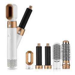 5-in-1 hiusten muotoilutyökalu: kiharrin, suoristusrauta, harja ja kuivausrumpu