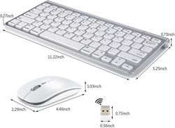Langaton näppäimistö ja hiiri Apple imac Windowsille tai Androidille (langaton 2.4g)