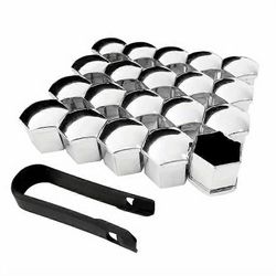 20 kpl auton pyörän mutteri suojakannen mutteri ruosteenestoaine auton pyörän navan mutteri auton rengasmutteri ulkokoriste Hopeointi 17mm