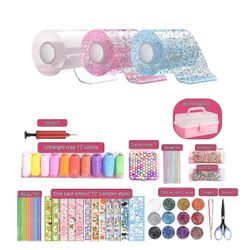 Nano Tape Bubble Kit lapsille vaiheittaisella opetusohjelmalla ja jäljittämättömällä nanoteipillä Valkoinen