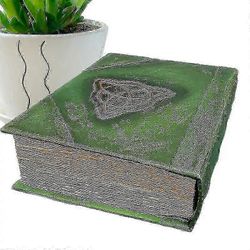 Charmed Book Of Shadows Magic Book Retro Green Cover 350 sivua Loitsut Tietueet Tarinat Sidottu päiväkirja