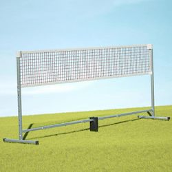 Sulkapalloverkko ruostumattomasta teräksestä valmistetulla jalustalla, korkeussäädettävä sulkapalloverkko säilytyspussilla, sopii sisä- ja ulkopuis...