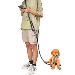 Handsfree-heijastava talutushihna, 7,5 jalkaa kävelyyn ja juoksuun