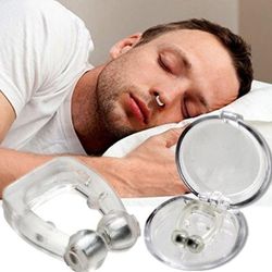 4pcs Magnetisk Anti Snorken Device Silikone Anti Snorke Stopper Næse Clip Bakke Sleeping Aid Apnea Guard Night Device med sagen