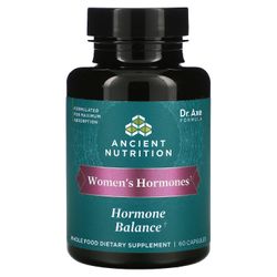 Dr. Axe / Ancient Nutrition, kvinners hormoner, hormonbalanse, 60 kapsler