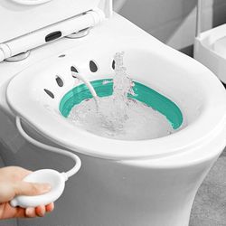 Taitettava Sitz-kylpyamme wc: lle, kannettava Sitz -kylpyallas huuhtelulaitteella, peräpukamat, raskaana olevat naiset, synnytyksen jälkeinen hoito...