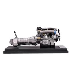 unbrand MH 1:18 HEC JDM GTR R34 RB26 Dett Turbo Engine Malli Painevalettu metalliauto
