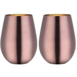 2 kpl viini juomalasi ruostumaton teräs varreton viini lasi matkustaa Nousi kultaa