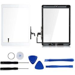 Ipad Air 1 A1474 A1475 kosketusnäytön digitointilasin vaihto työkaluilla ja liimalla (valkoinen)-zzy