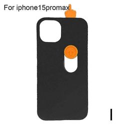 Liukuva keskisormen puhelinkotelo hauska huijauspuhelinkotelo iPhone 15 -sarjalle Musta iPhone15promaxille