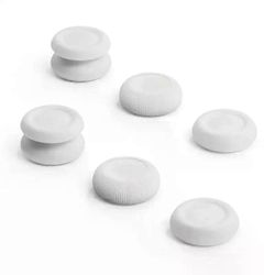 3 paria Skull & Co:lle Kuperat peukalokahvat Steam Deckille/OLED/ROG Allylle/X 4kpl analogiset sauvakorkit, parannettu pelitarkkuus Valkoinen