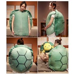Hotsale! Turtle Shell Muhkea nukke Puettava kilpikonna Kuori Tyynyt Puku Pehmolelu 60cm