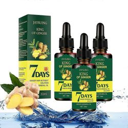 Inkivääri hiusten kasvu sukusoluöljy, kasvaa uudelleen 7 päivää Inkivääri Germinal Serum ravitseville hiusten juurille 90ML(90ML)
