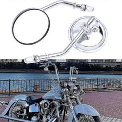 kromi moottoripyörä pyöreä sportster peilit takana yhteensopiva Harley Davidson fatboy Dyna Street Glide Road King Softail -hanki se lahja Kromi-2