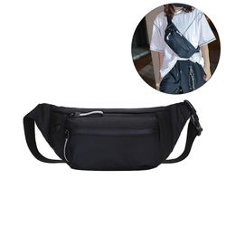 Kvinders Fanny Pack Mænds Fanny Pack Banana Bag sort