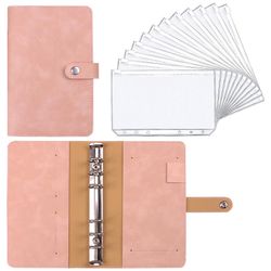 Grape Pp 12pcs A6 Klar bindemiddel lommer med Pu læder notebook bindemiddel