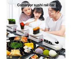 Labt Junaradat Todentuntuinen kirkas väri Muovinen taaperoiden lahja Sushijuna lapsille