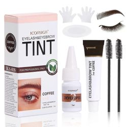 Instant Lash &; Brow Tint Set, luonnollinen tuuhea kulmakarvojen ja ripsivärin meikkisarja, joka kestää 6 viikkoa DIY-hiusten värjäys salonkikotikä...