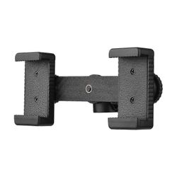 Kaksinkertainen puhelimen pidike Jalustan kiinnityssovitin vaakasuora pystysuora kuvaus puhelimen selfie-videolle livenä With Ball Head