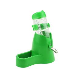 3 I 1 Hamster Vandflaske holder 80ml dispenser med base hut lille kæledyr Verde